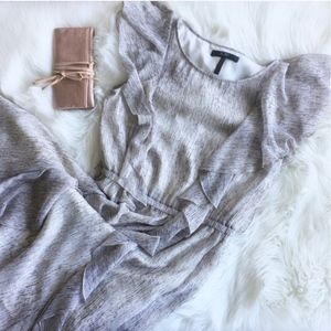 BC BG paris - cascade ruffle feminine midi dress